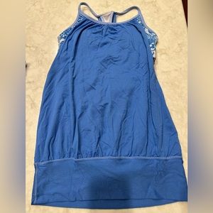 Lululemon Athletica size 4 blue tank top with built in bra